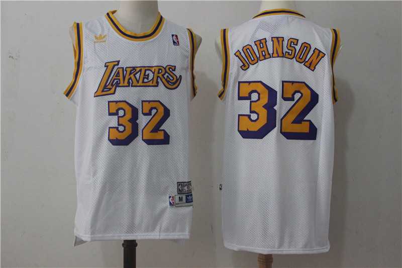 Los Angeles Lakers #32 Magic Johnson White Hardwood Classics Jersey,We sell and wholesale Los Angeles Lakers #32 Magic Johnson White Hardwood Classics Jersey on line form chian!